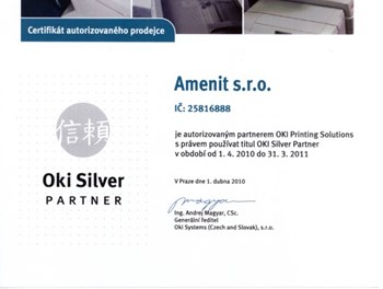 OKI Certifikovaný prodejce 2010