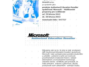 Microsoft Authorized Education Reseller 2012