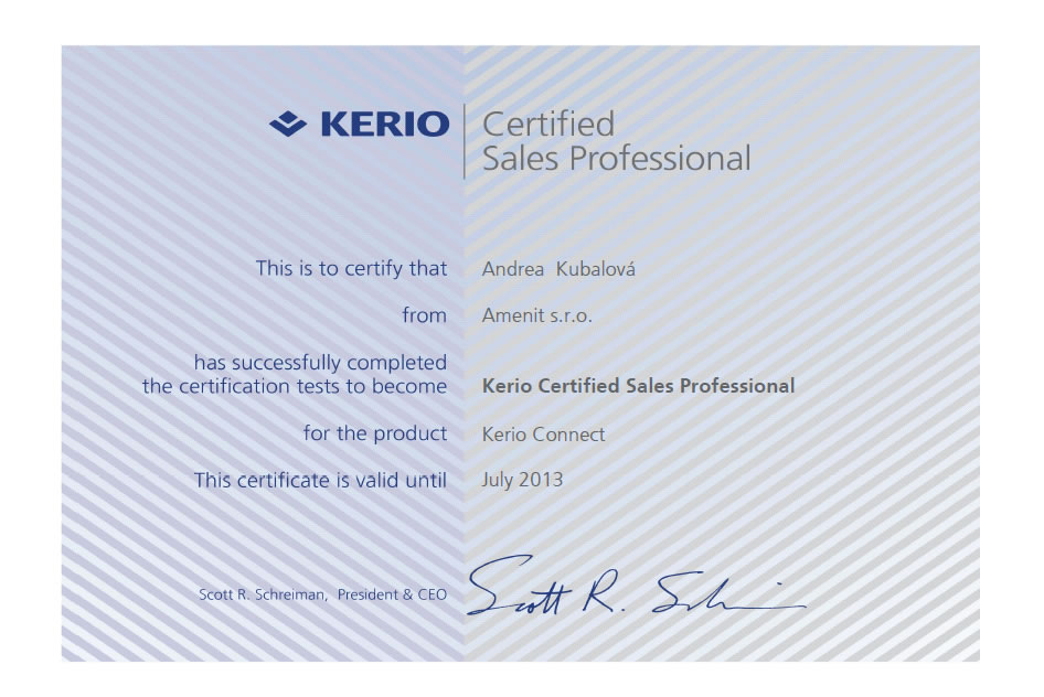 Kerio Connect Certified Sales Professional 2011