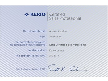 Kerio Connect Certified Sales Professional 2011