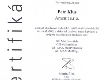 GFi Technická certifikace (L-200) 2010