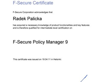 F-Secure Policy Manager 2011