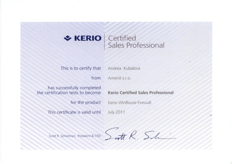 Kerio Certified Sales Professional 2010