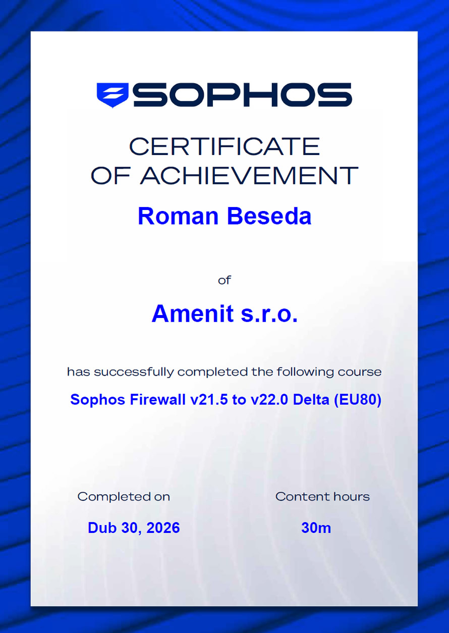 Sophos Firewall v21.5 to v22.0 Delta (EU80)