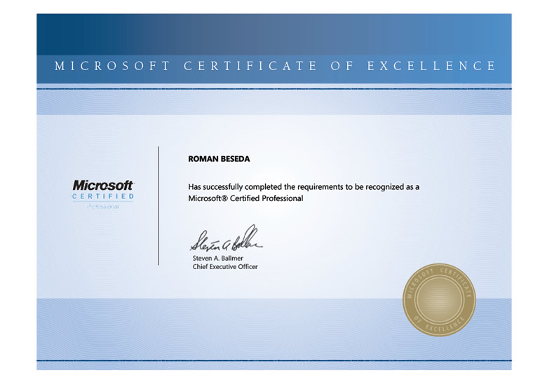 Microsoft Certified Professional 2006