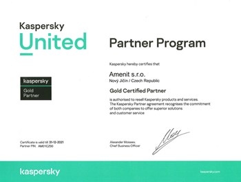 Kaspersky Gold Partner 2021