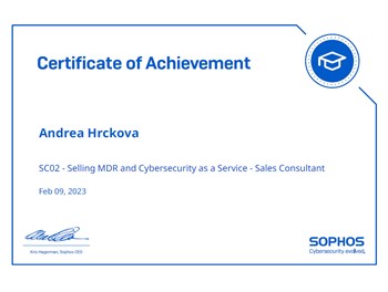 SOPHOS - Certified Sales Consultant 2023