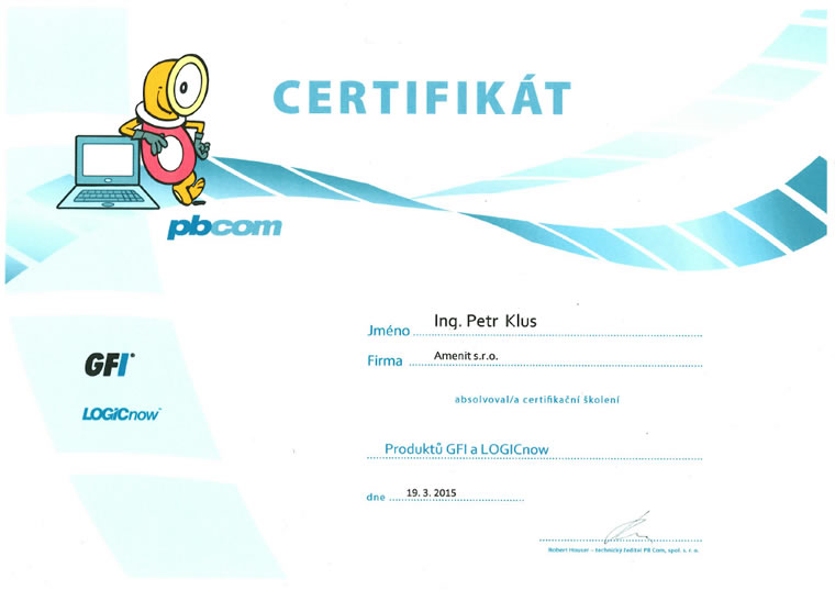 GFi Certifikační školení 2015