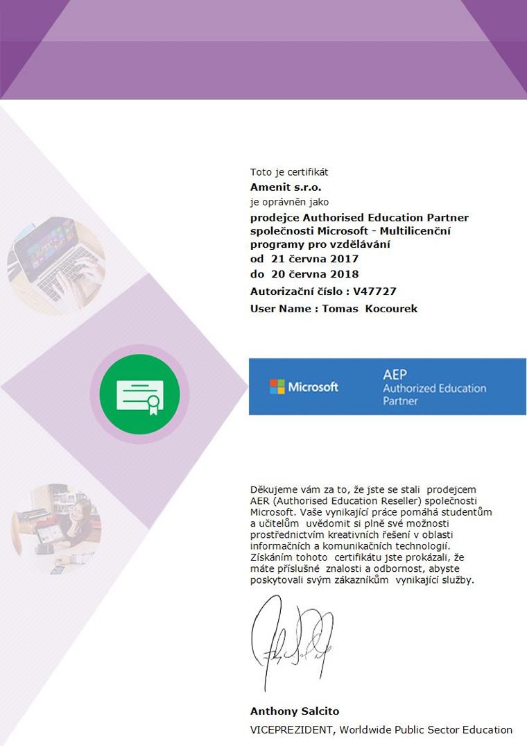 Microsoft Authorized Education Reseller 2017