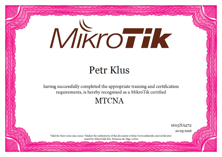 MikroTik MTCNA 2016
