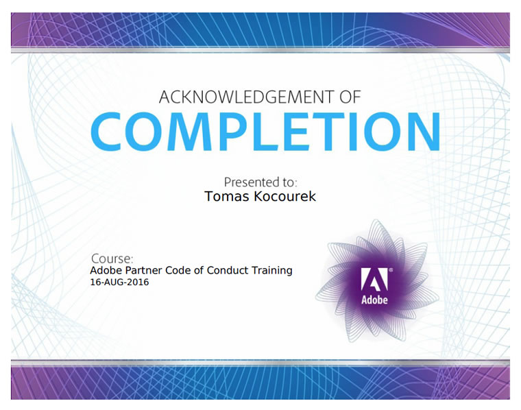 Adobe code of conduct training 2016