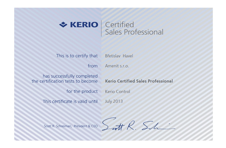 Kerio Control Certified Sales Professional 2011