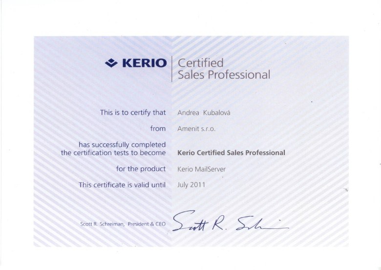 Kerio Certified Sales Professional 2010