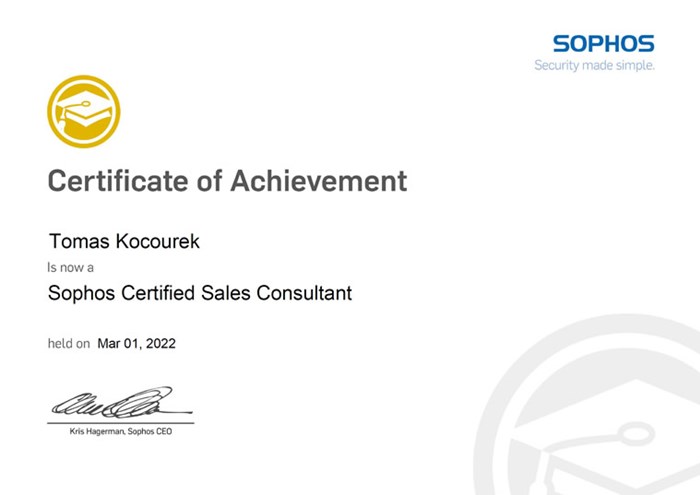 Sophos Certified Sales Consultant 2022