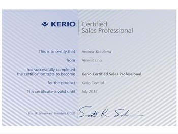 Kerio Control Certified Sales Professional 2011