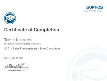 Sophos Sales Consultant 2019