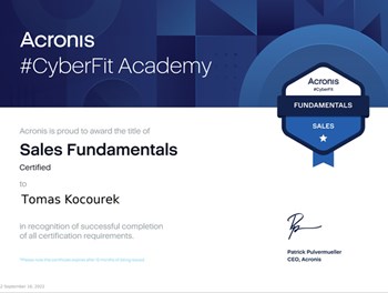 Acronis Sales Fundamentals 2022