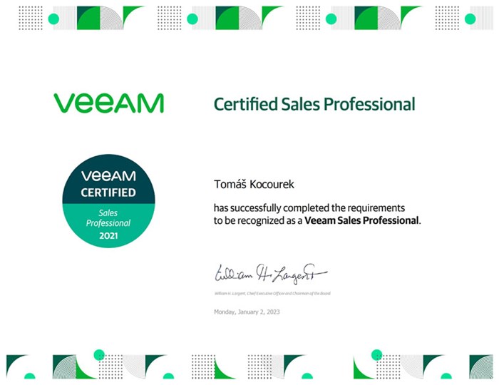 Veeam Sales Professional 2023