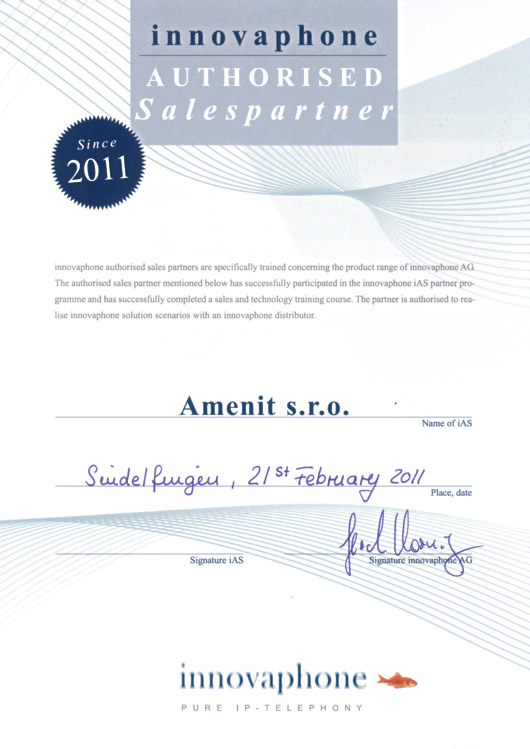 Innovaphone Authorised Salespartner 2011
