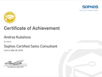 Sophos Certified Sales Consultant 2019