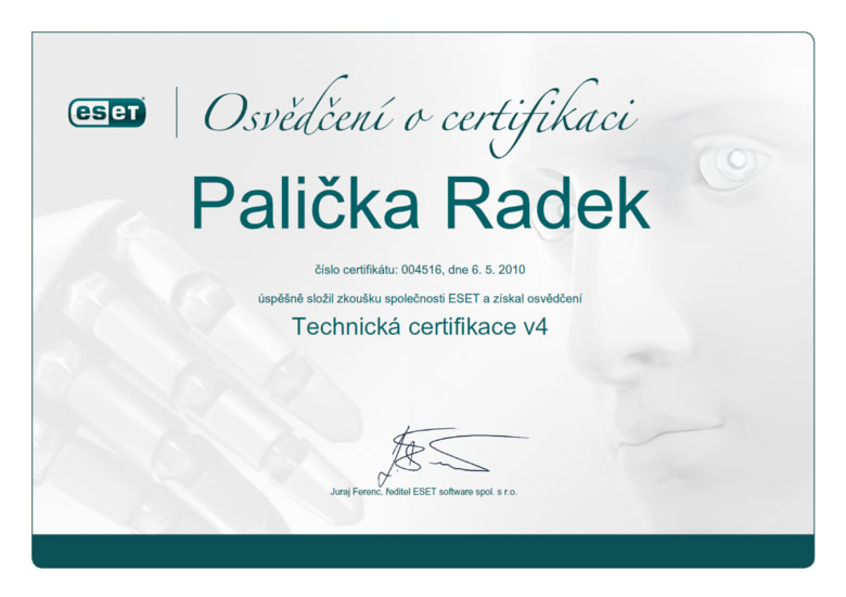 ESET Technická certifikace 2010