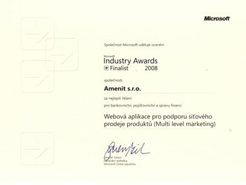 Microsoft Industry Awards Finalist I 2008