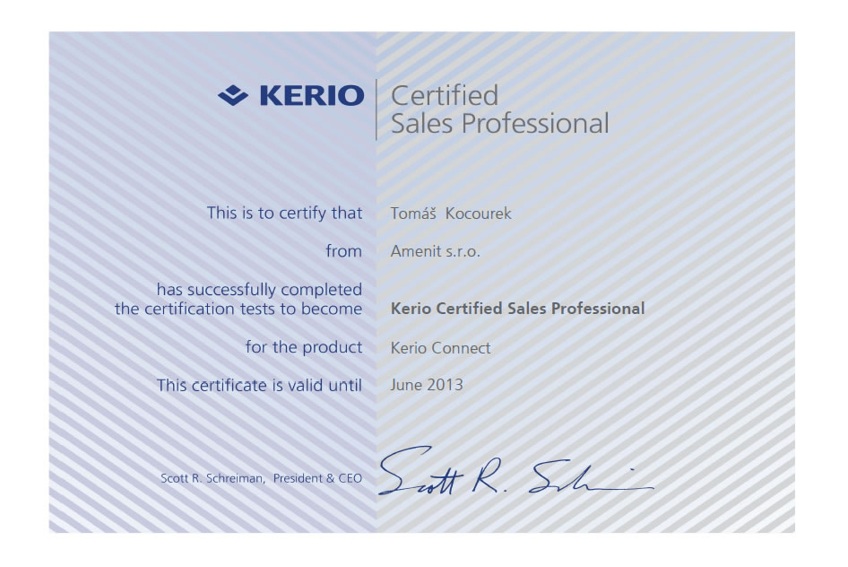 Kerio Connect Certified Sales Professional 2011