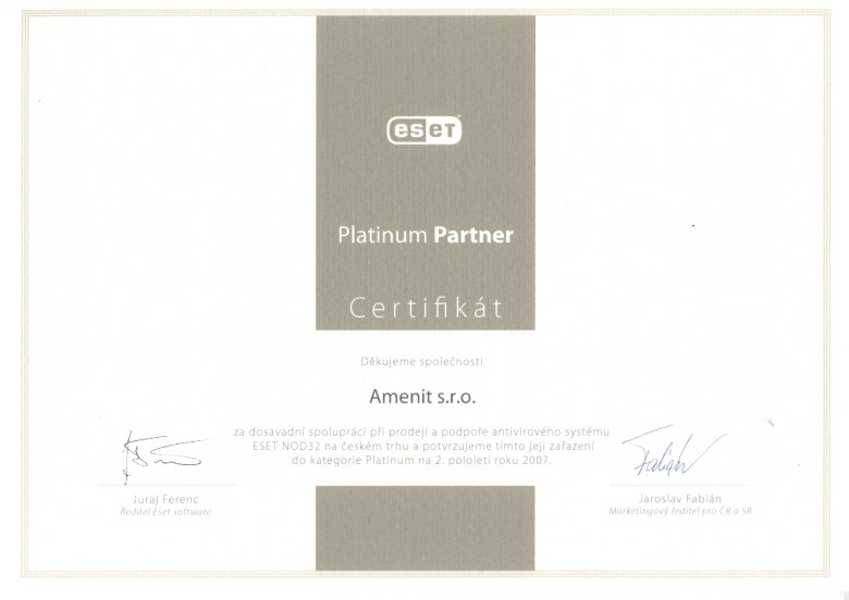ESET Platinum Partner 2007