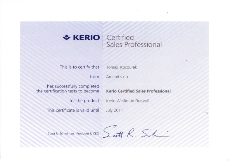 Kerio Certified Sales Professional 2010