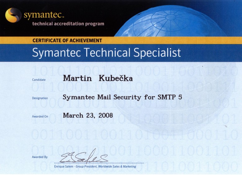 Symantec Technical Specialist