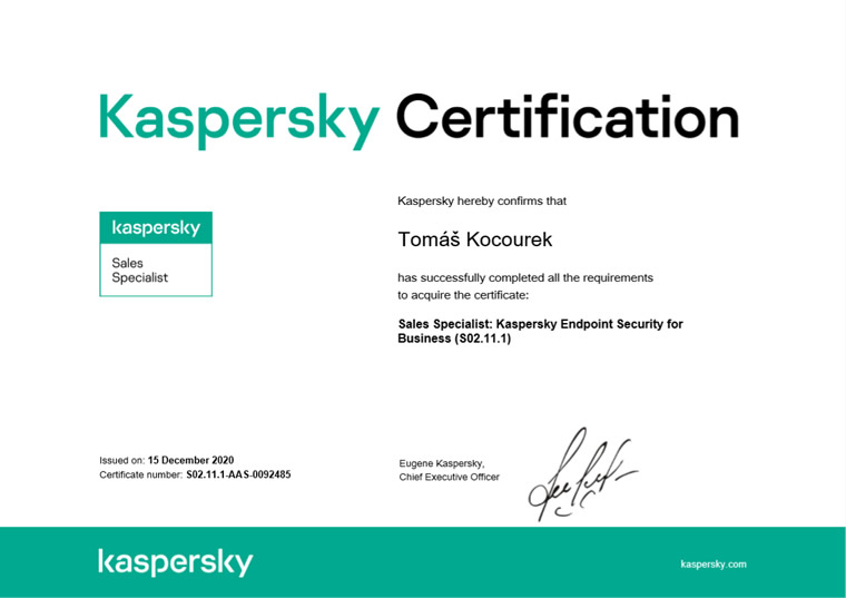 Kaspersky Sales Specialist 2020