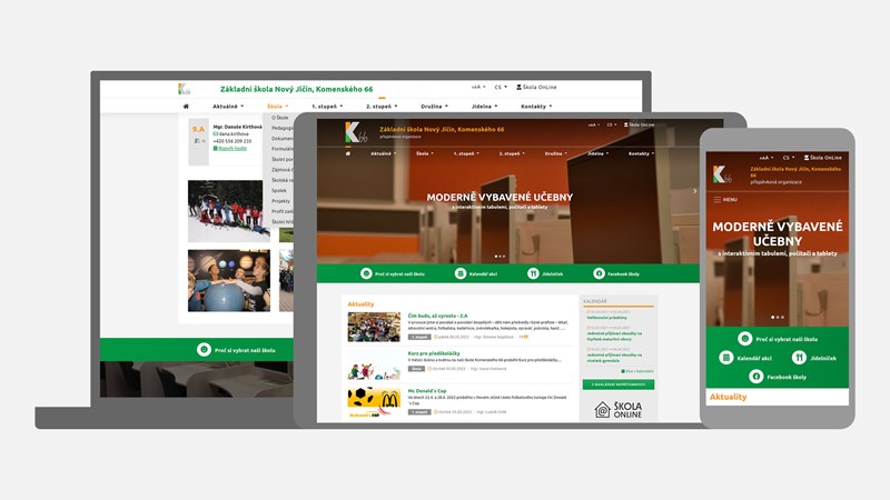 Nové stránky Komenskeho66.cz - CMS UMBRACO