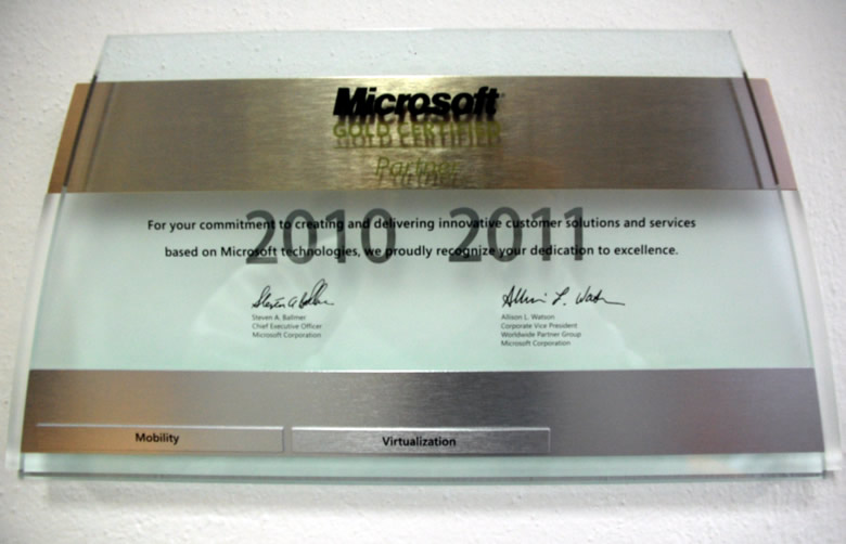 Microsoft Gold Partner 2010 - 2011