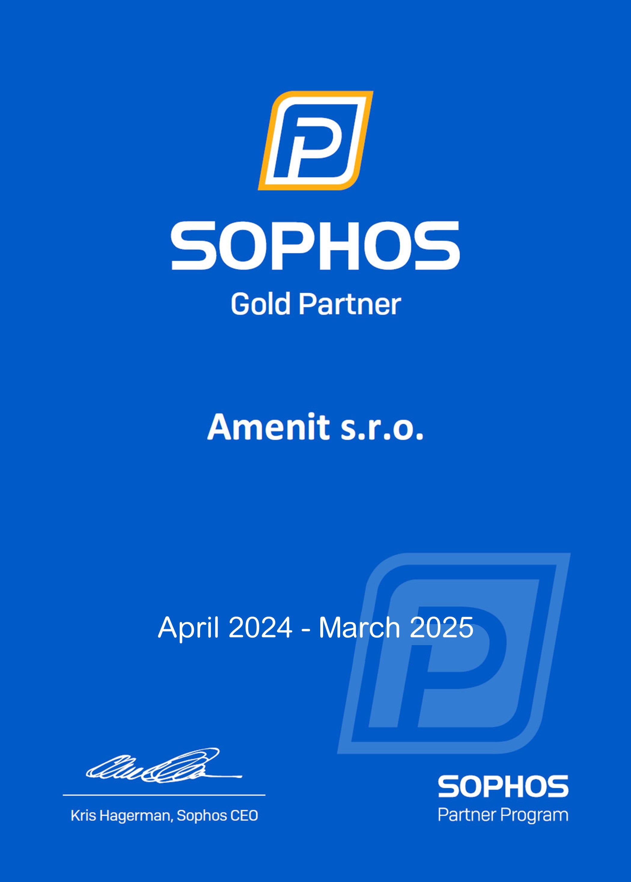 SOPHOS Gold Partner 2024 - 2025