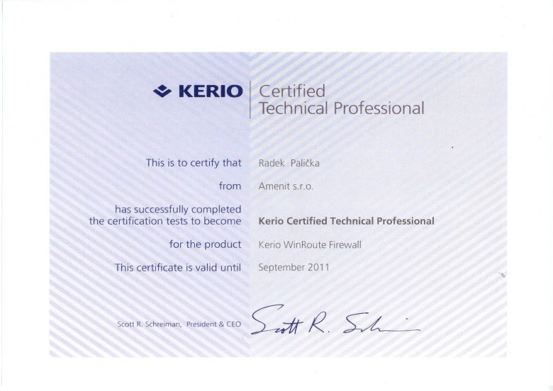Kerio Certified Technicial Professional 2010