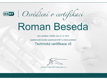 ESET Technická certifikace 2012