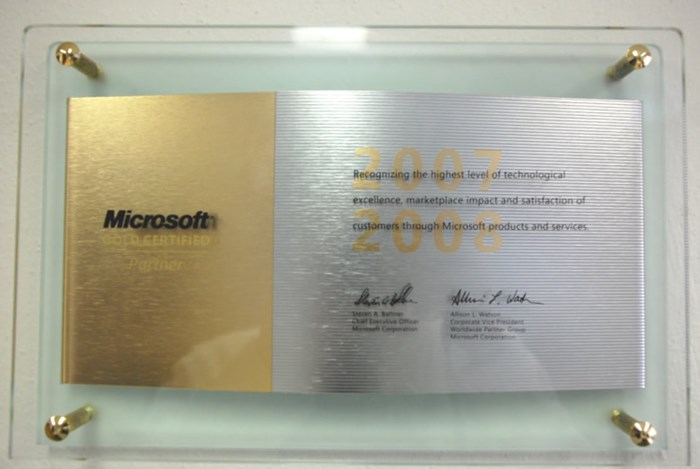 Microsoft Gold Partner 2007 - 2008