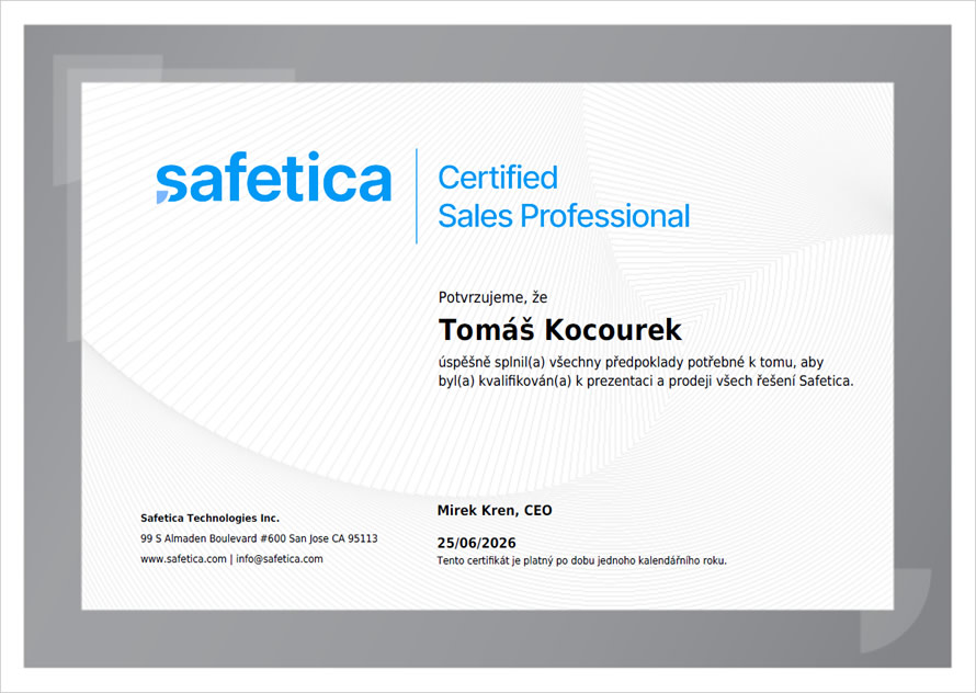 Safetica Certified Sales Professional 2026
