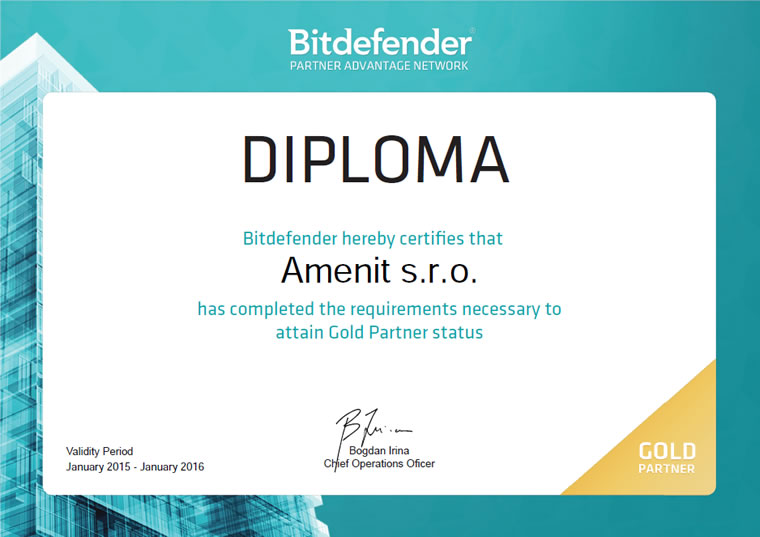 BitDefender Gold Partner 2015