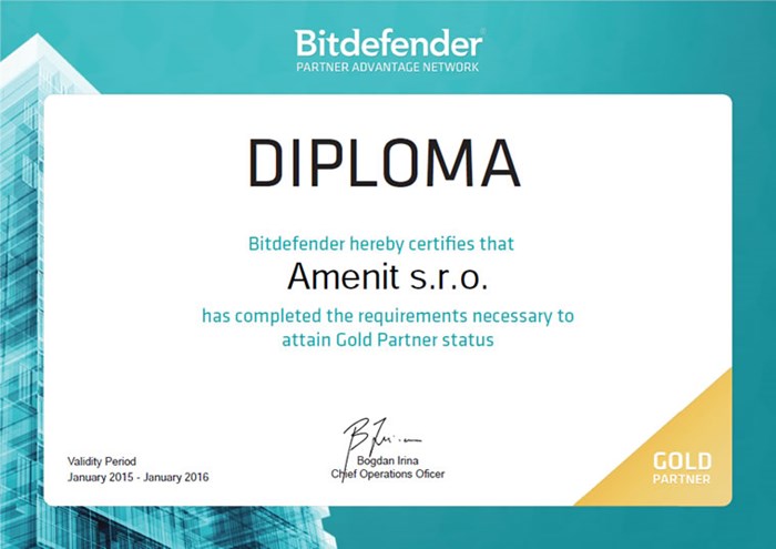 BitDefender Gold Partner 2015