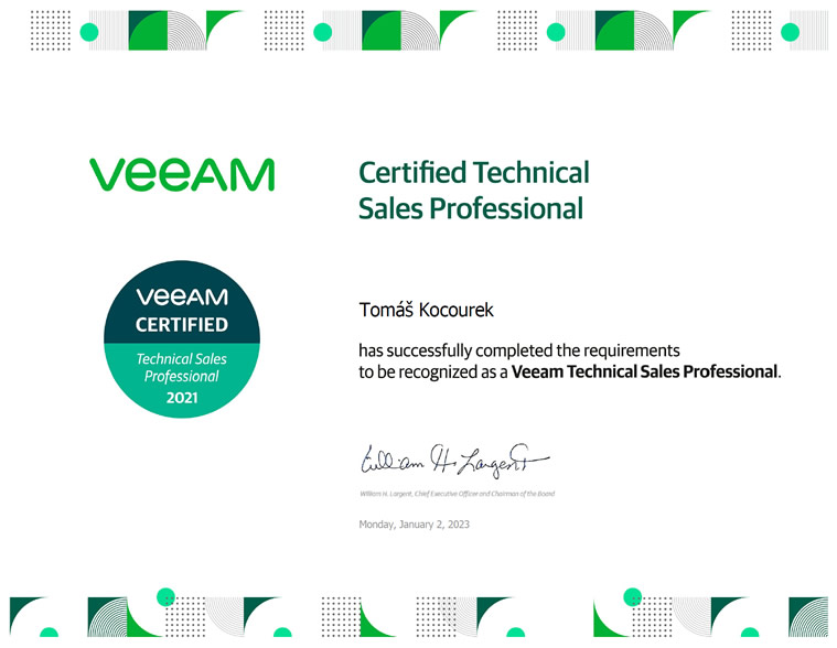 Veeam Technical Sales Professional 2023