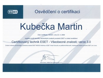 ESET Certifikovaný technik 2009