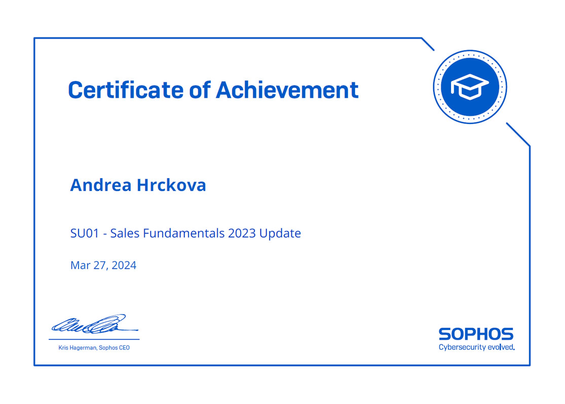 Sophos Sales Fundamentals 2023 Update 2024