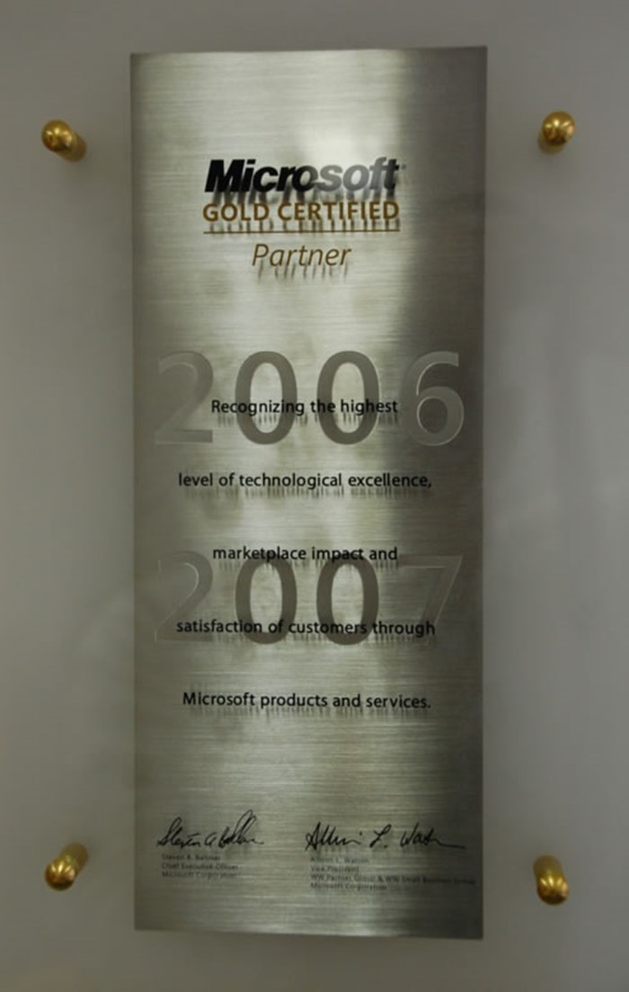 Microsoft Gold Partner 2006 - 2007
