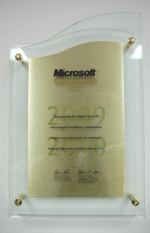 Microsoft Gold Partner 2009 - 2010