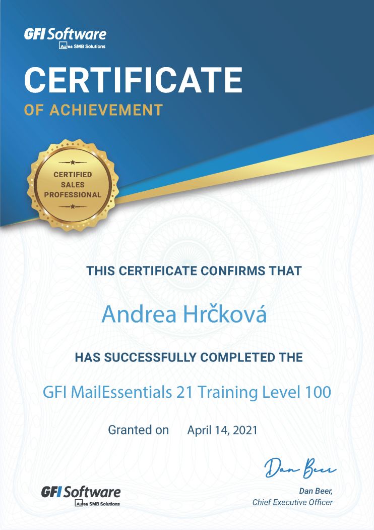 GFI MailEssentials 21 Training Level 100 2021