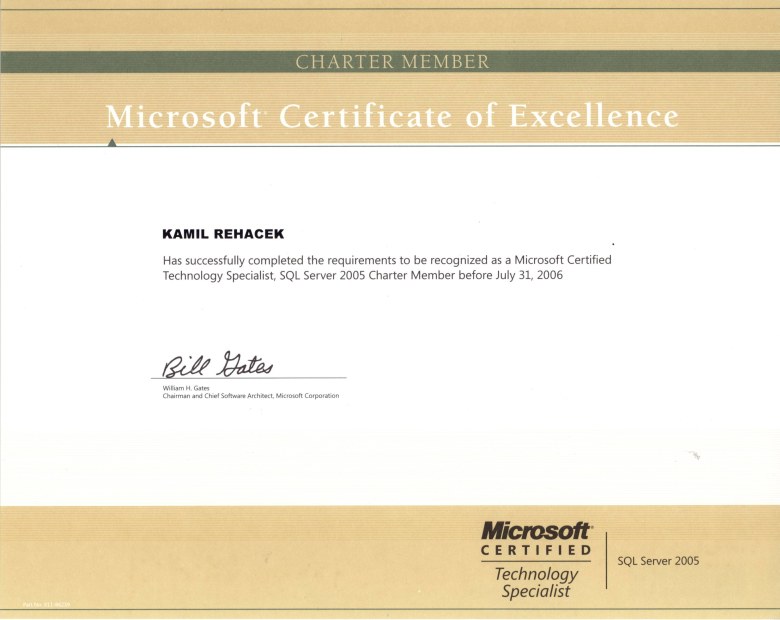 Microsoft Certified Technology Specialist 2006