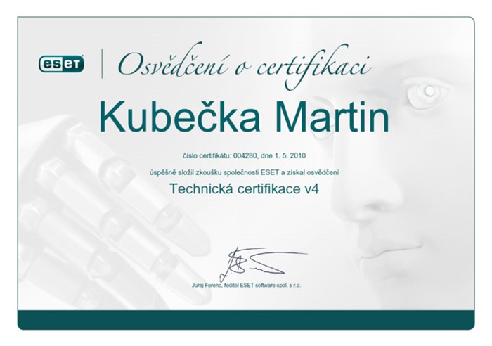 ESET Technická certifikace 2010