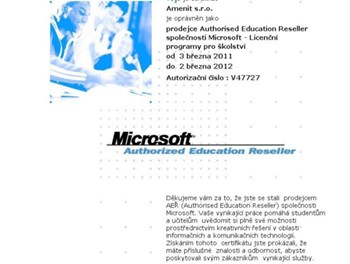 Microsoft Authorized Education Reseller 2011
