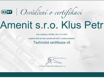 ESET Technická certifikace 2012